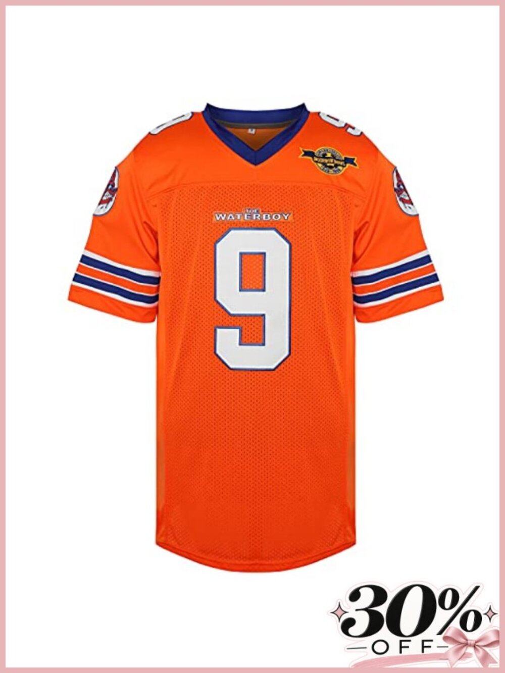 Waterboy Bobby Boucher #9 Mud Dogs Bourbon Bowl Football Jersey Polyester Mesh